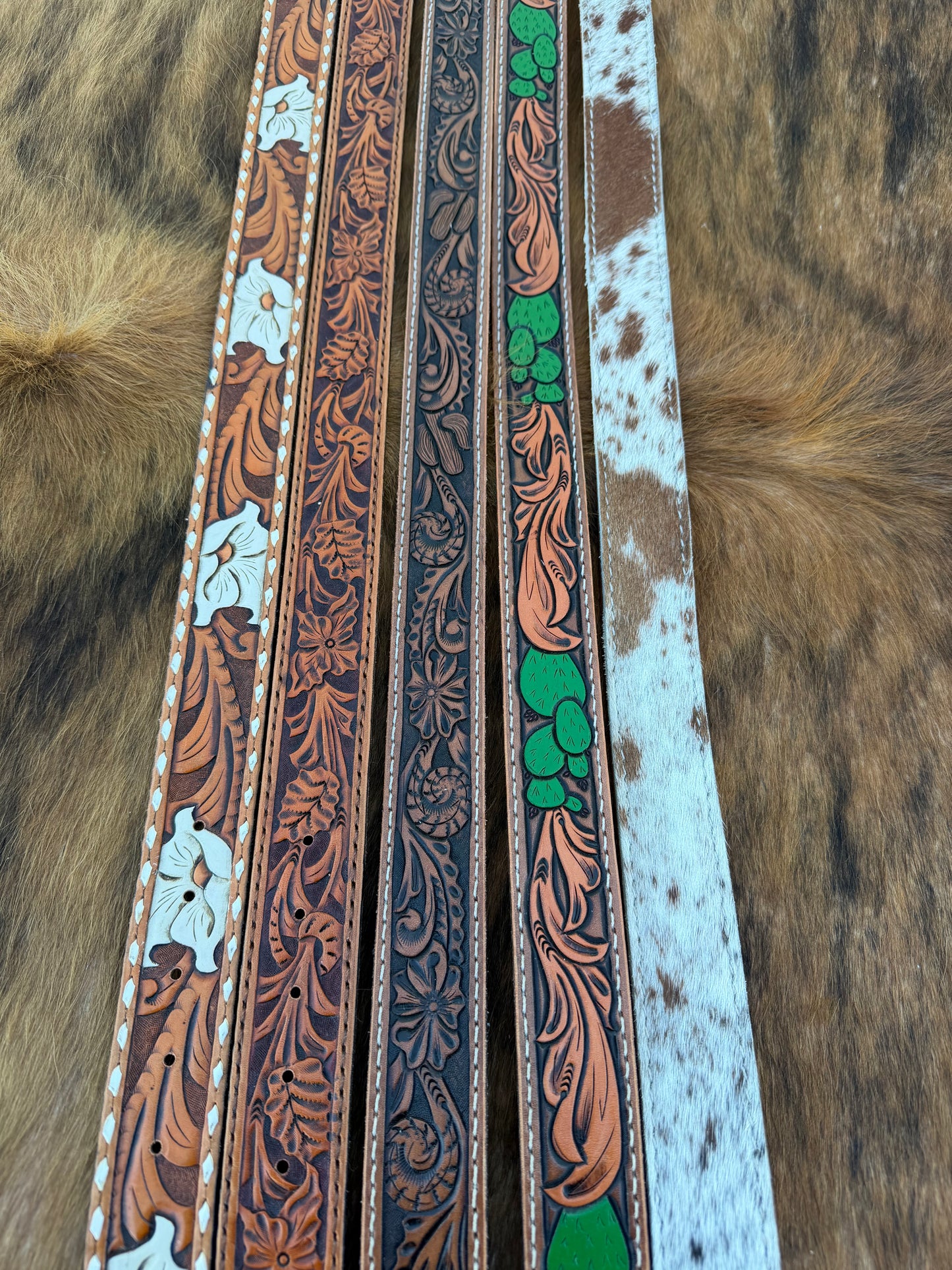 Handtooled belt