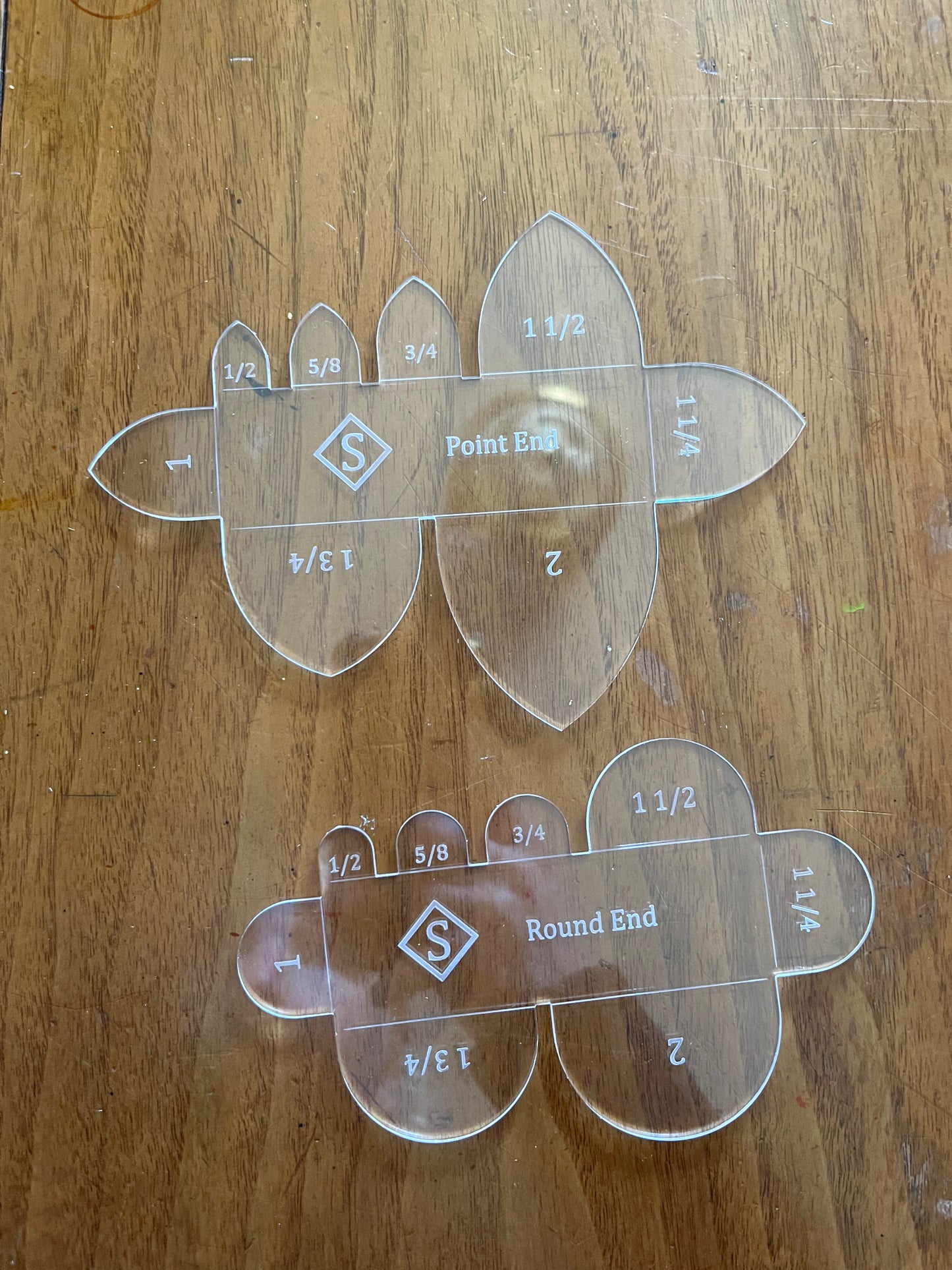 Acrylic strap/ belt end template