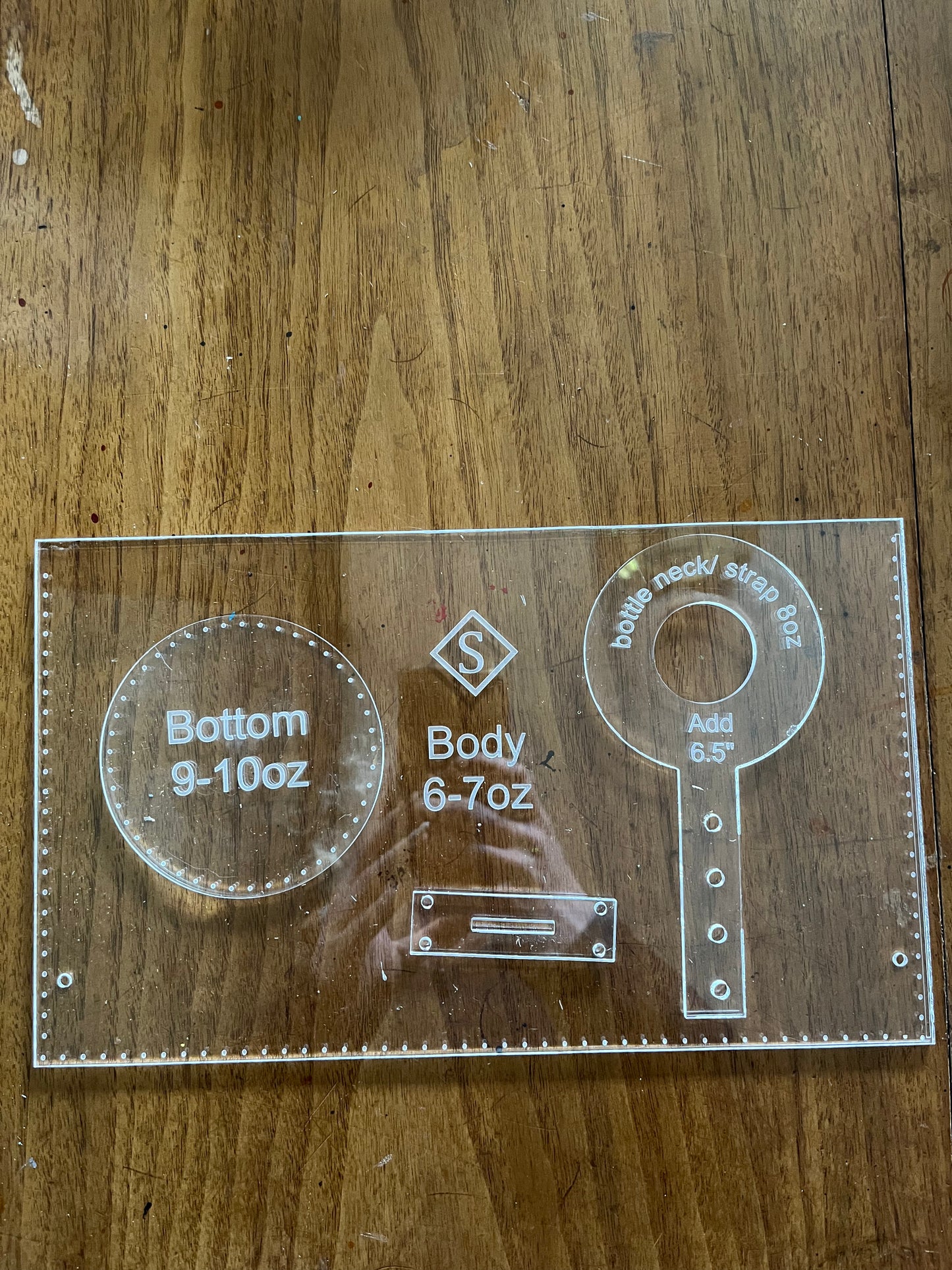 Wine tote acrylic template