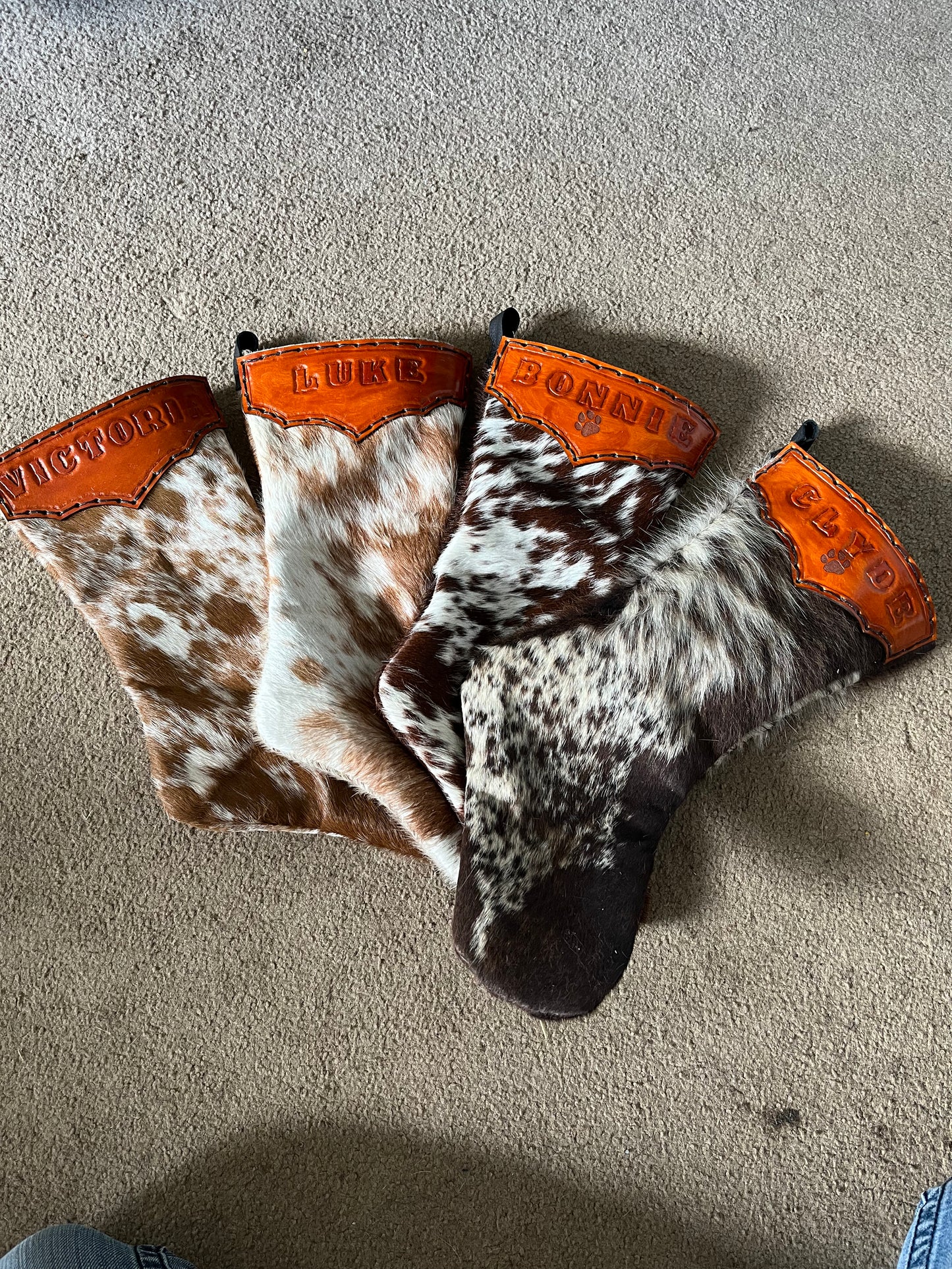 Custom made Hair on Hide Stockings