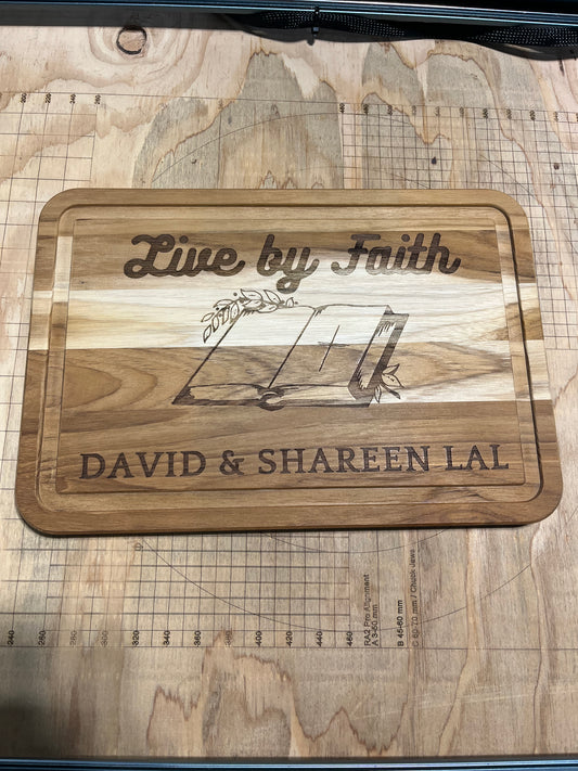 Custom Teakwood cutting board