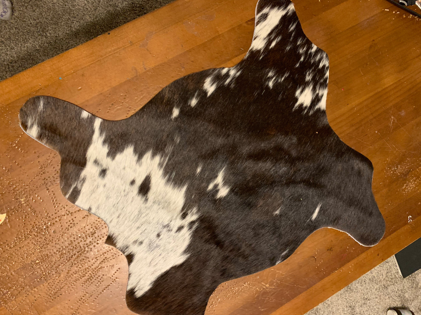 Mini Cowhide Table Center