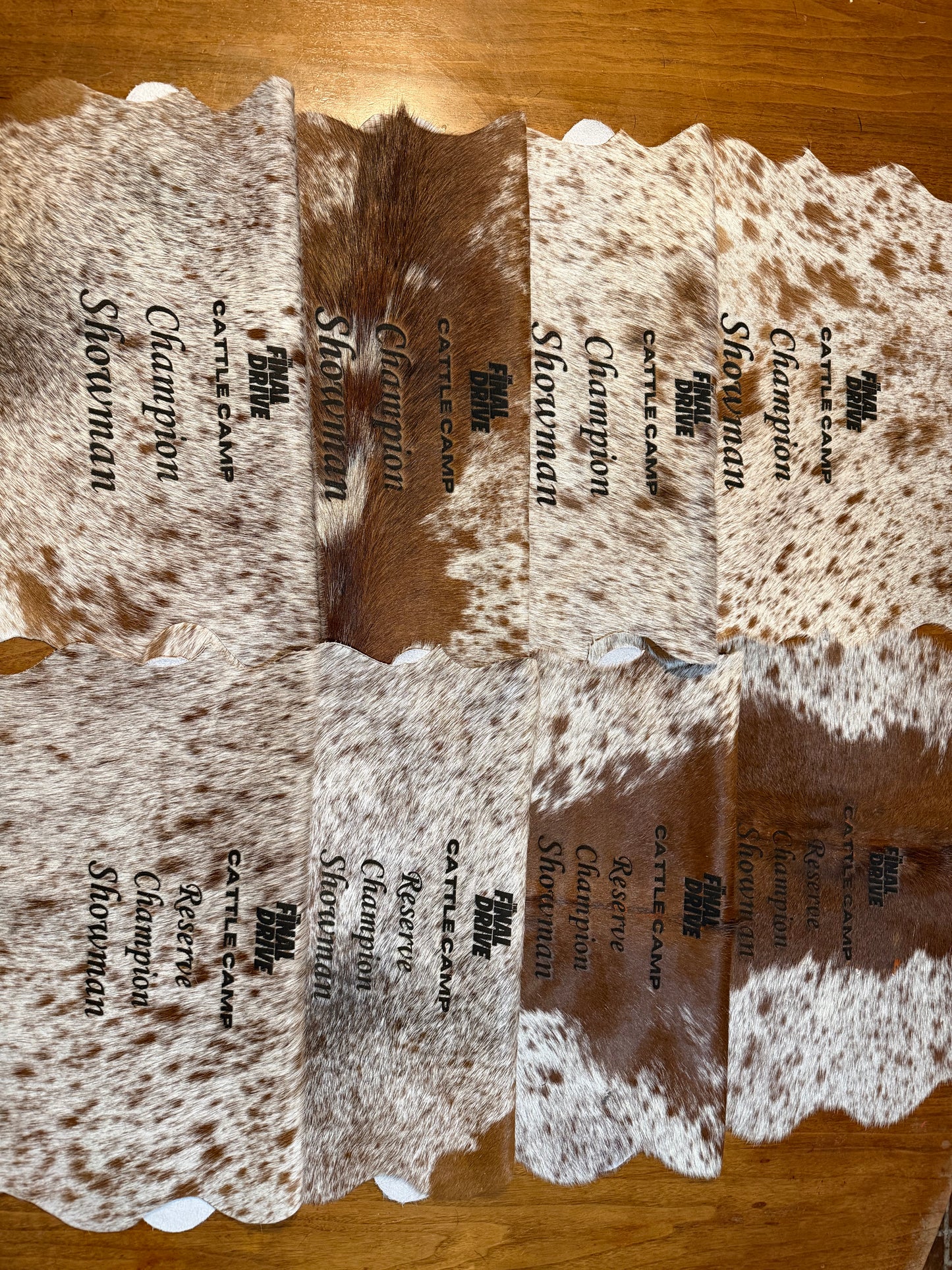 Engraved Mini Cowhide Banners