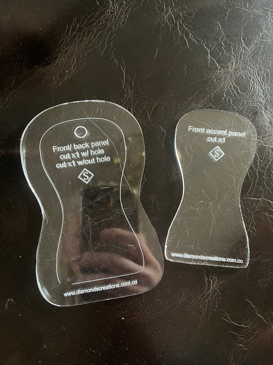 Back pocket show number/ show comb holder acrylic template