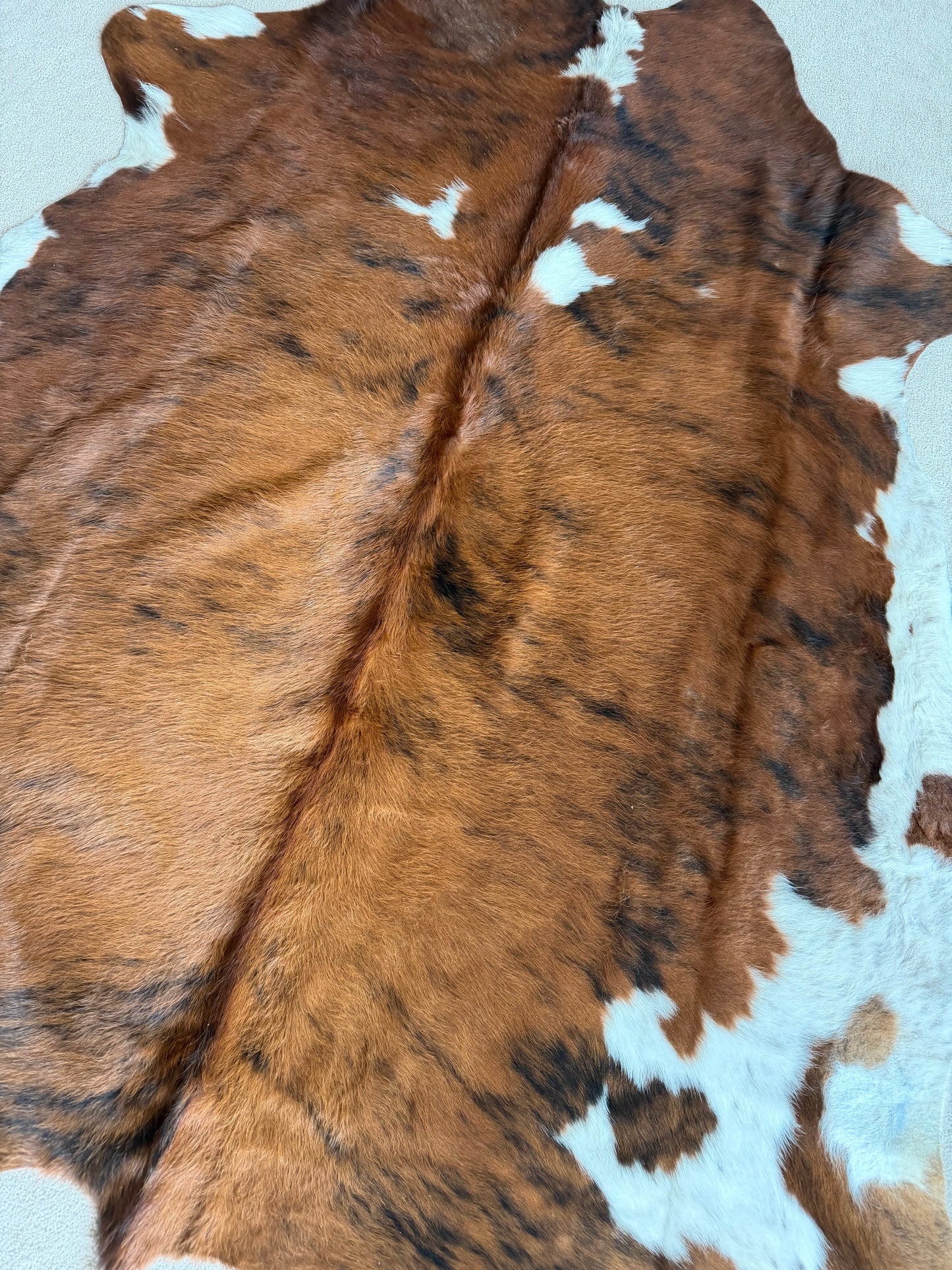 Hide #009 Red Tri-Brindle Cowhide Rental