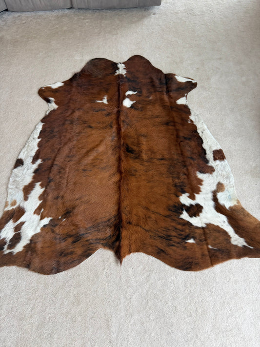 Hide #009 Red Tri-Brindle Cowhide Rental