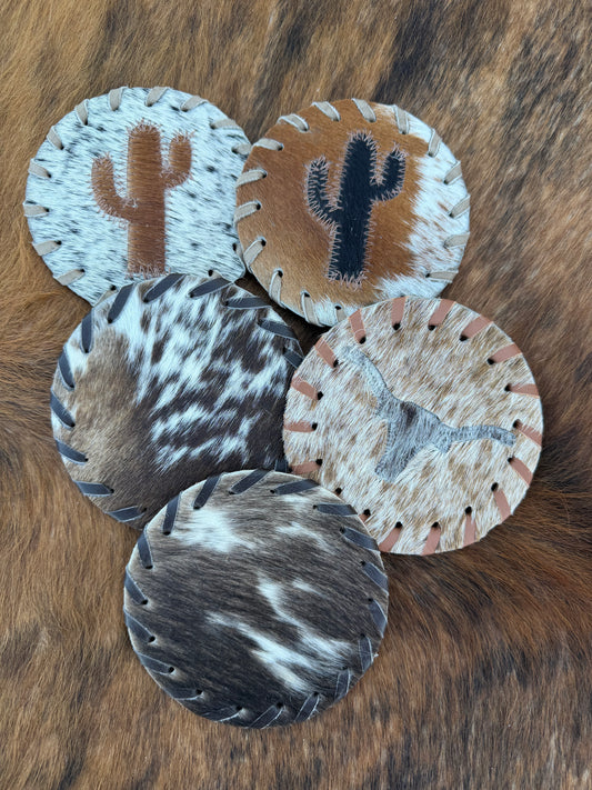 Cowhide Coasters