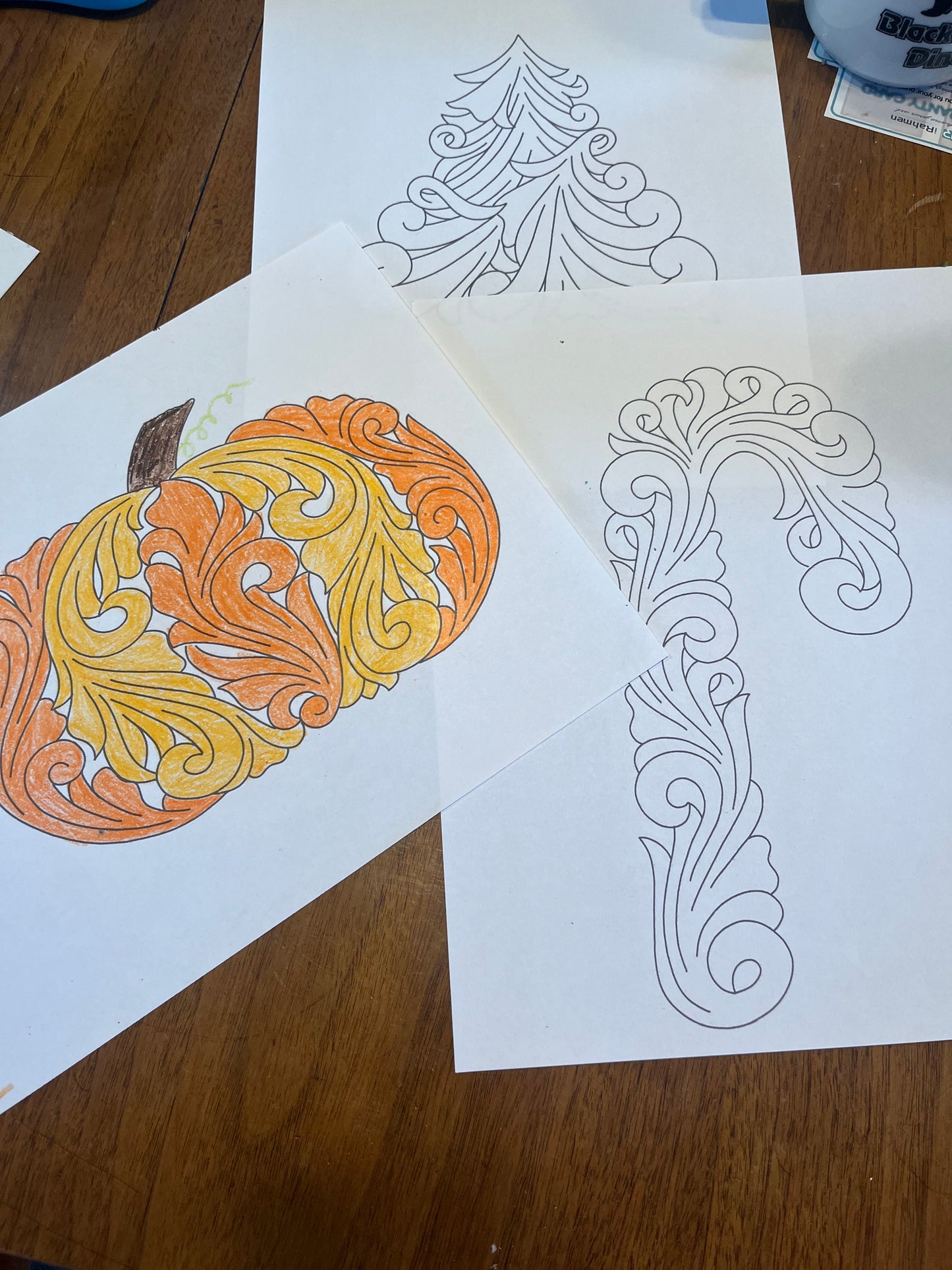 Scrollwork Coloring page packs