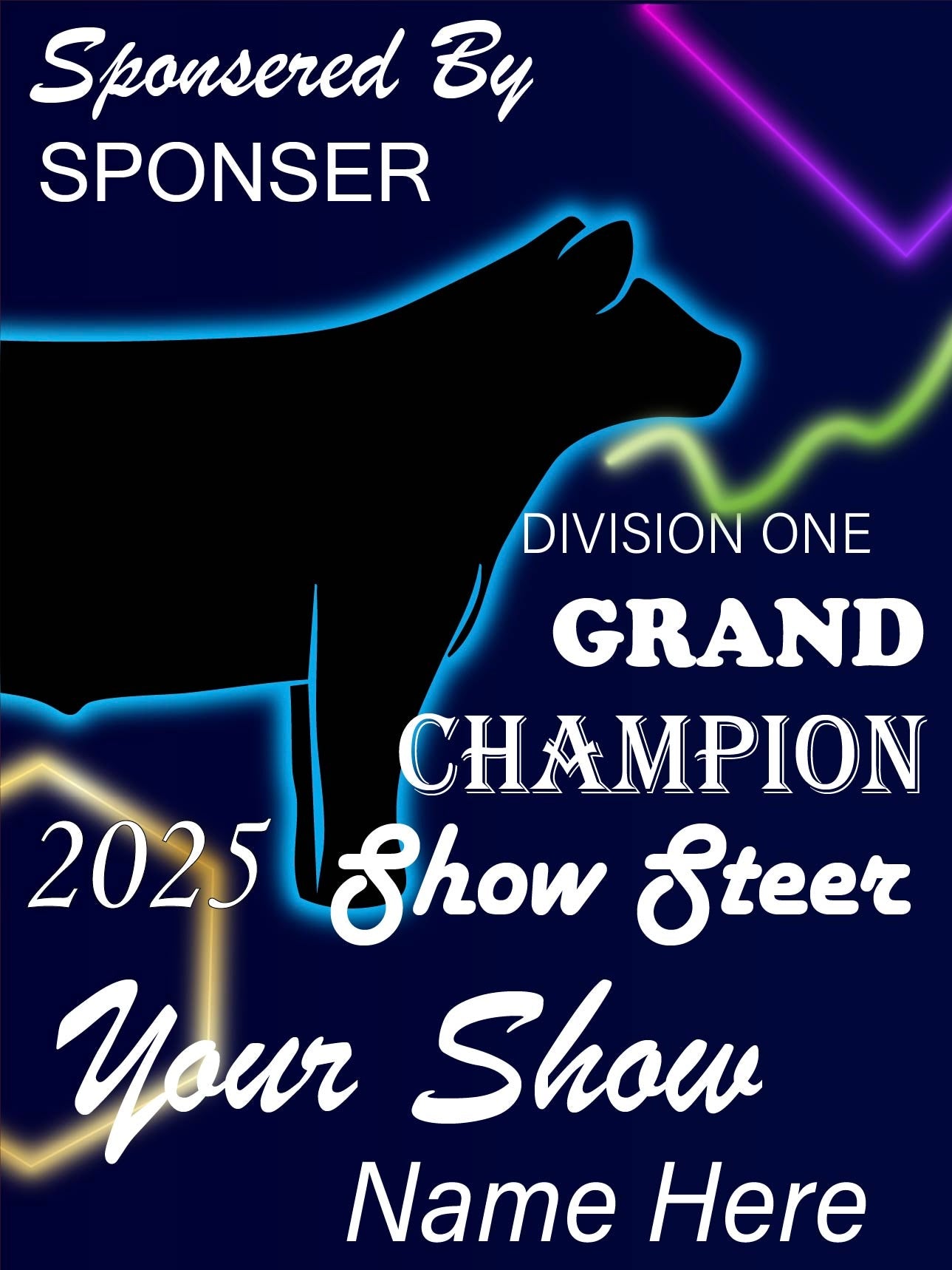 Neon Nights Livestock Show Banner