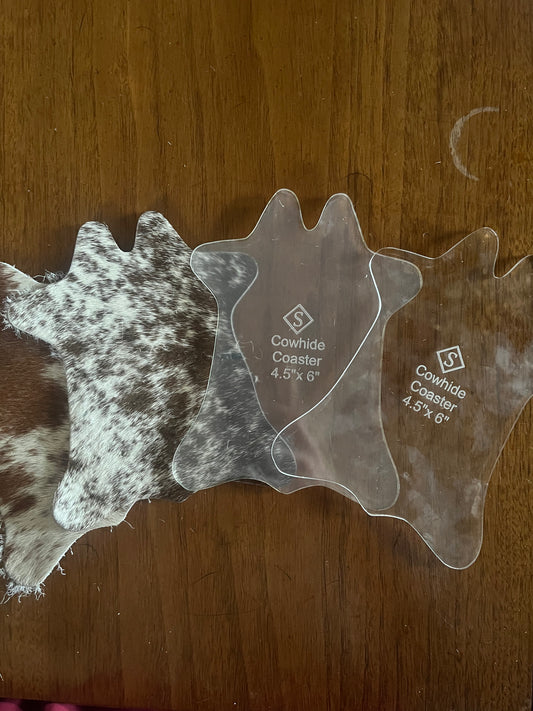 Cowhide shaped coaster acrylic template