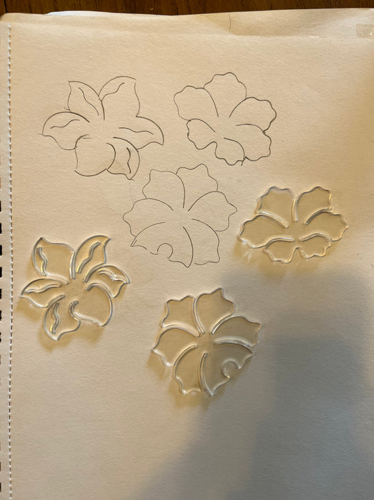 Sheridan style flower acrylic templates