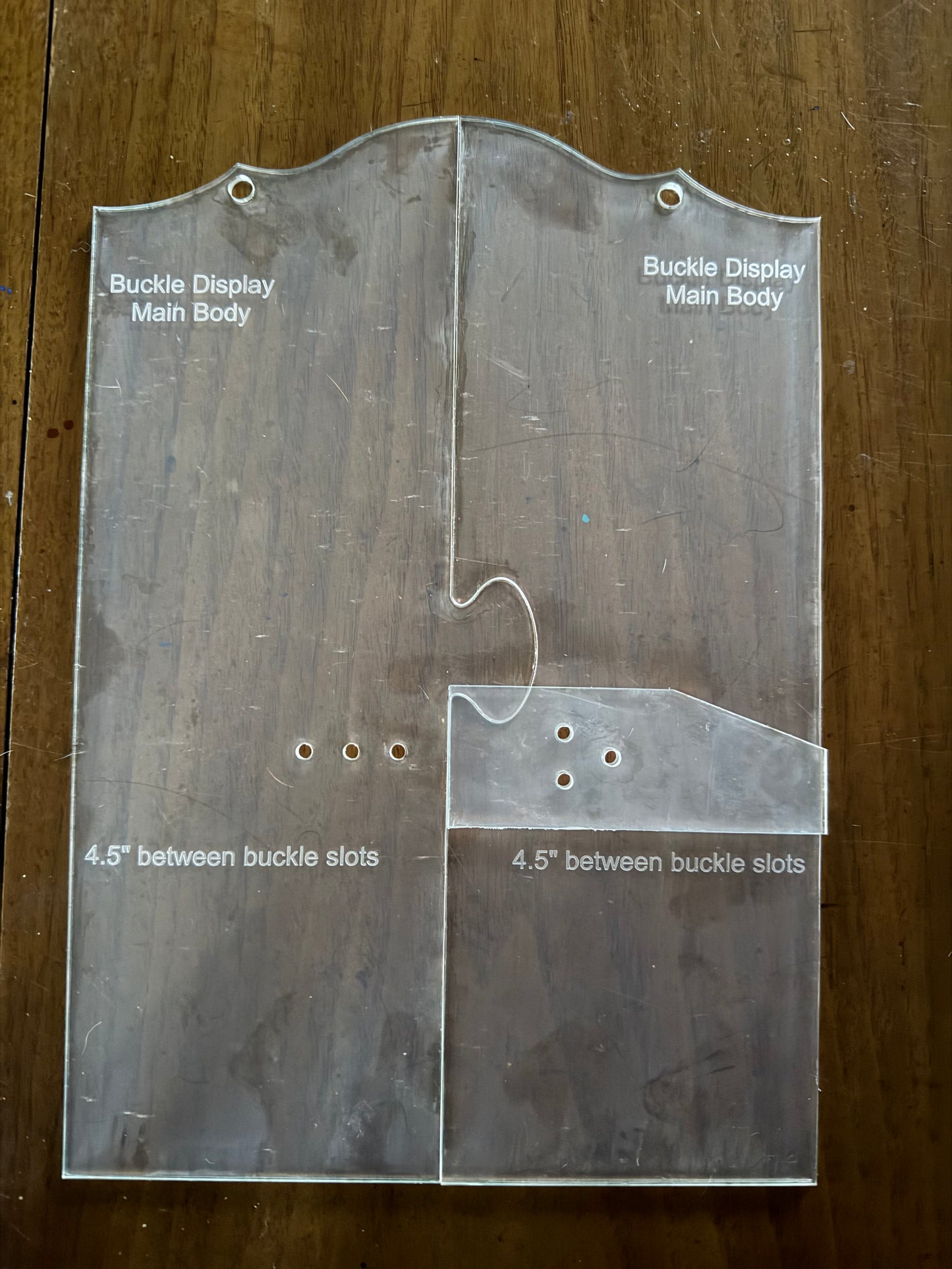 Belt Buckle Display Acrylic Template