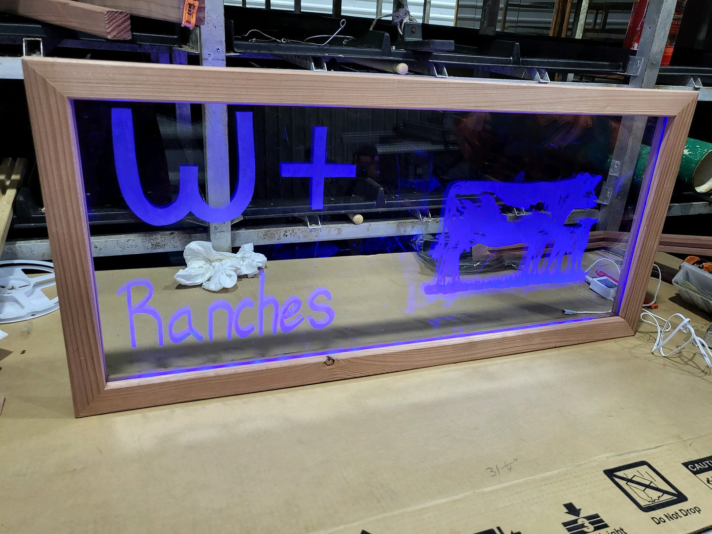 Custom etched sign