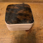 Cowhide topped Travel jewelry box