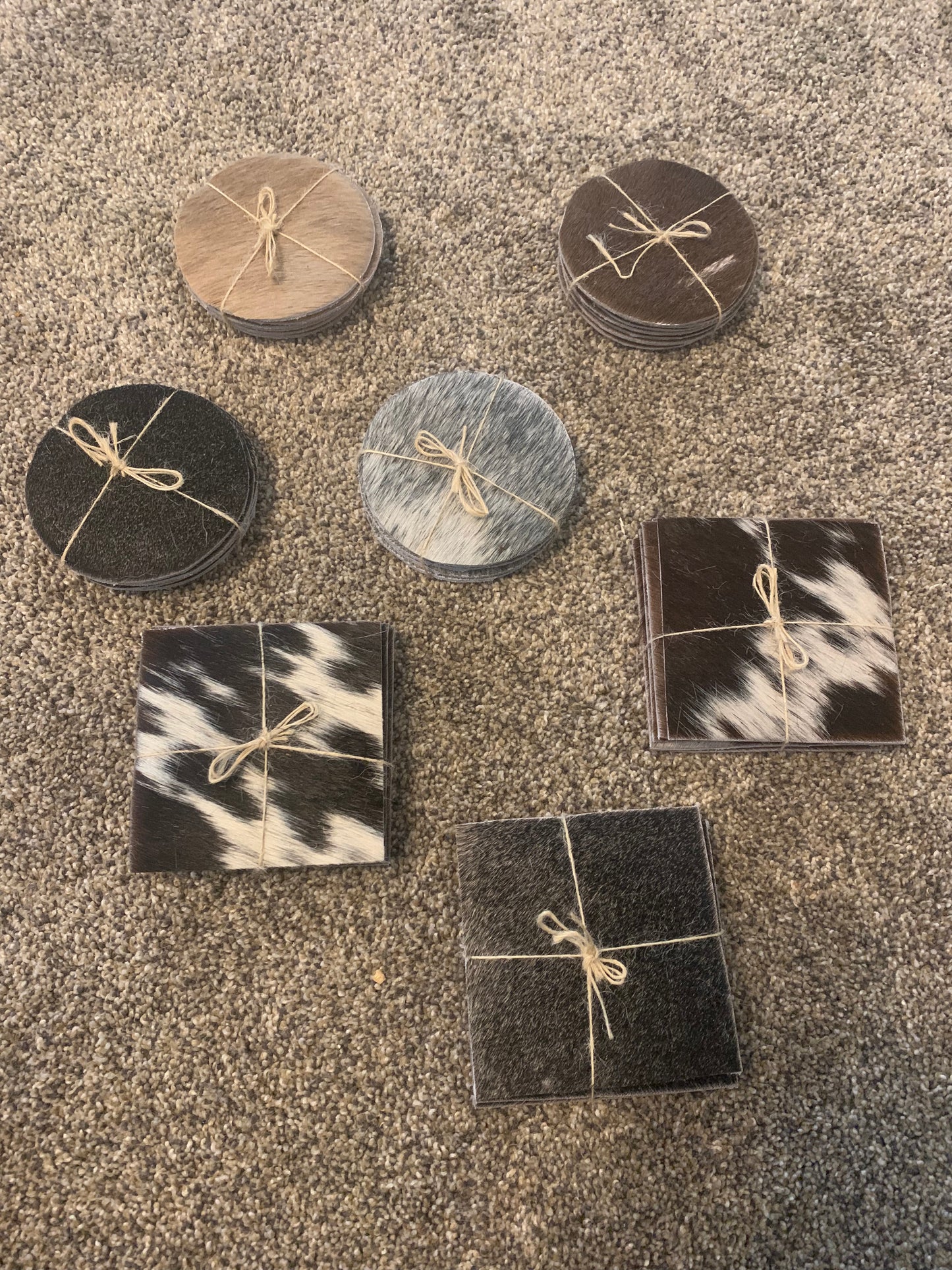 Cowhide Coasters