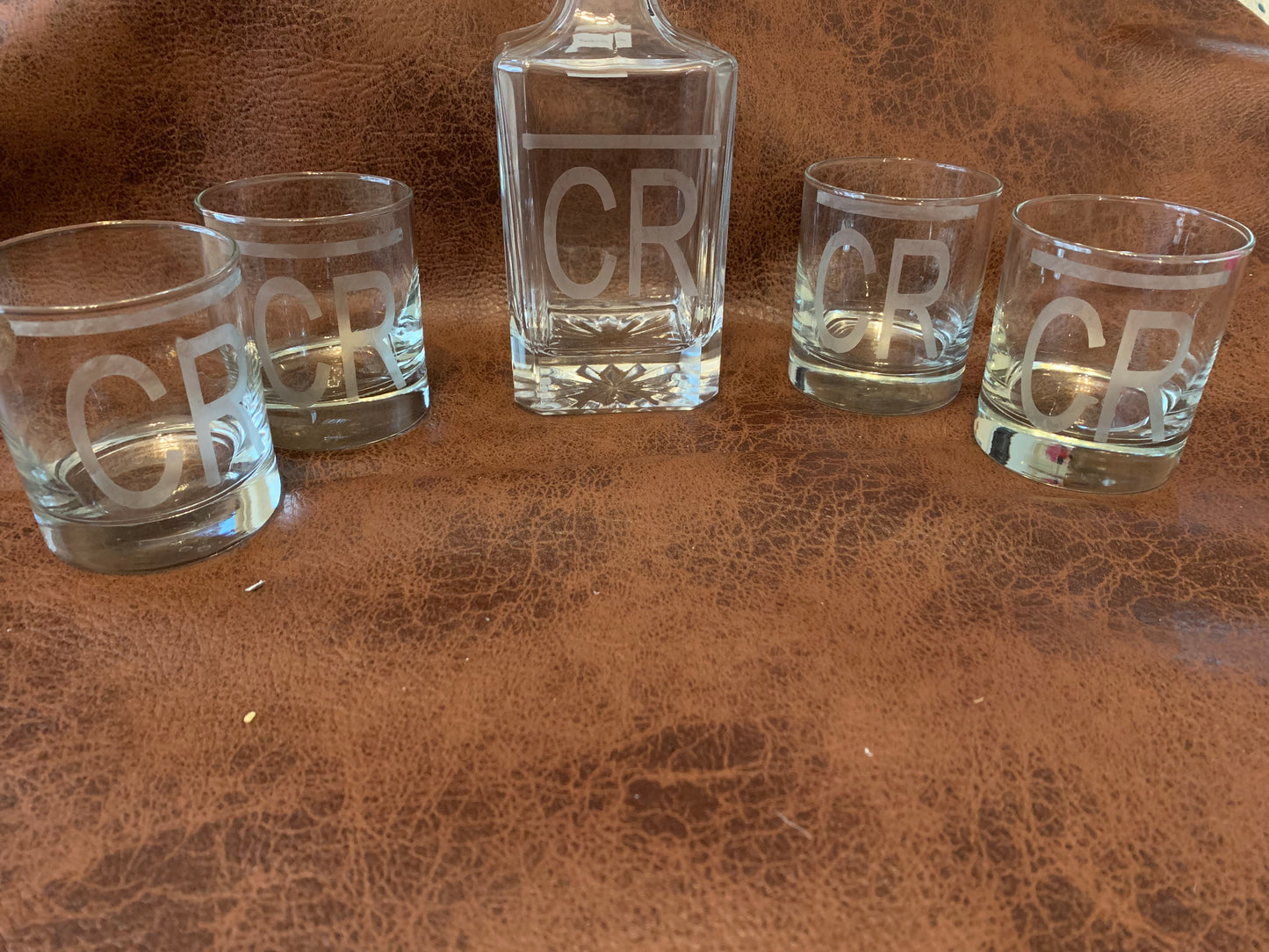 Custom Etched glassware