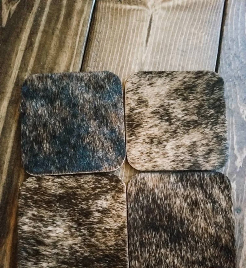 Cowhide Coasters