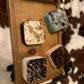 Cowhide topped Travel jewelry box